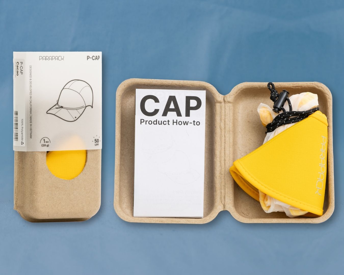 Custom molded pulp packaging example with product inside